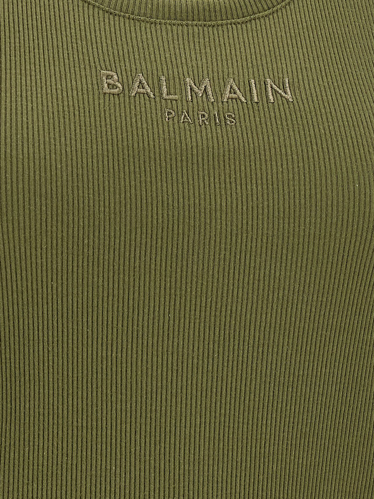 Balmain Bicolor Cotton Sleeveles T-Shirt