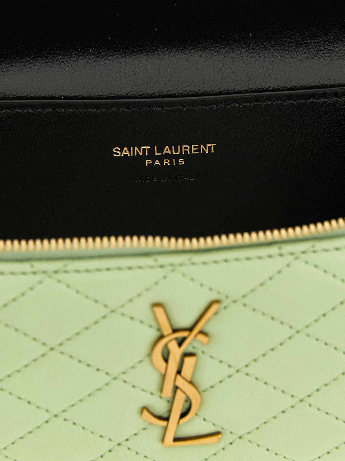Saint Laurent Bicolor Lamb Leather Handbag