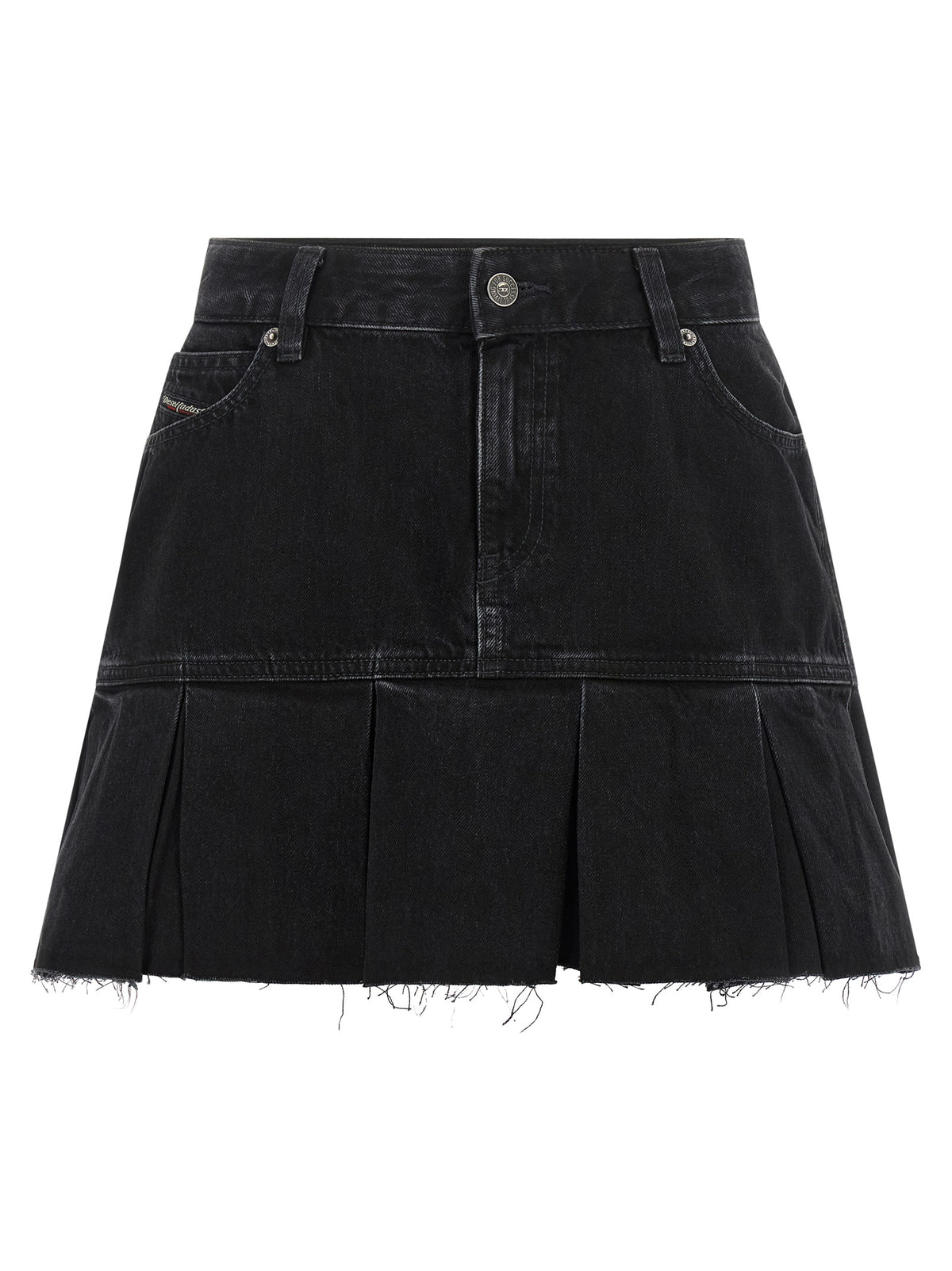 Diesel Blue Cotton Long Skirt