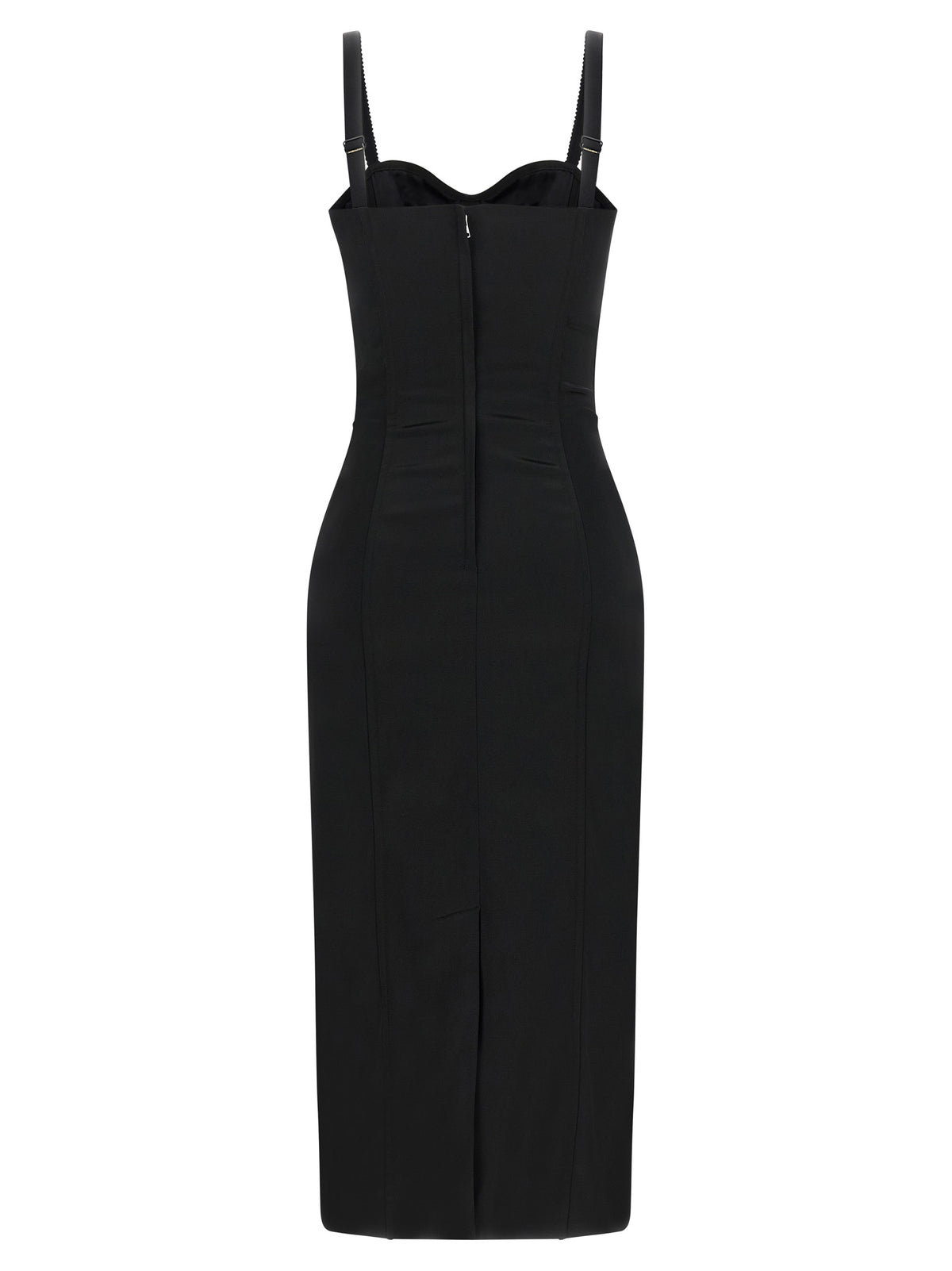 Dolce & Gabbana Black Acetate Midi Dress
