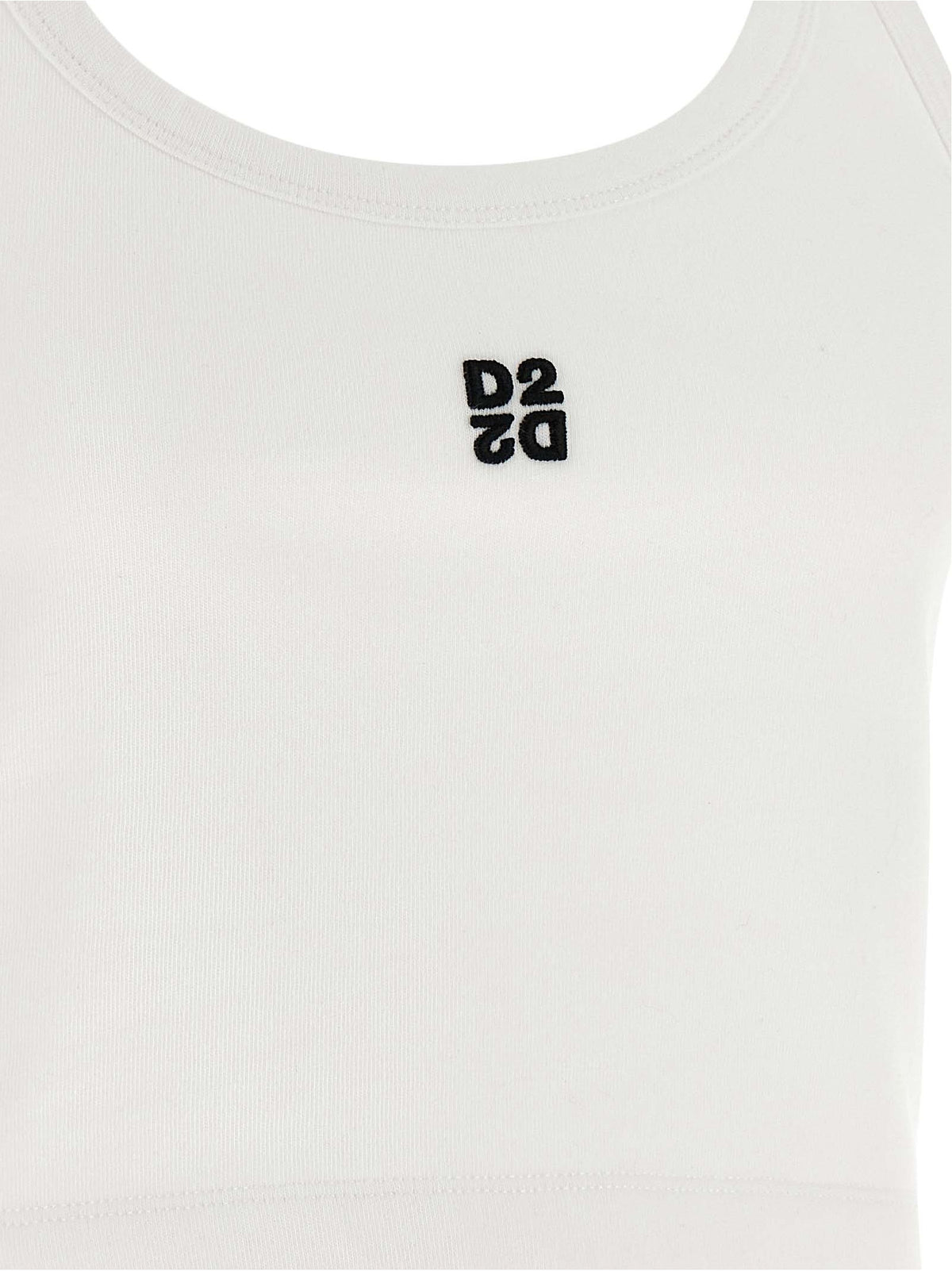 Dsquared² White Cotton Tank Tops