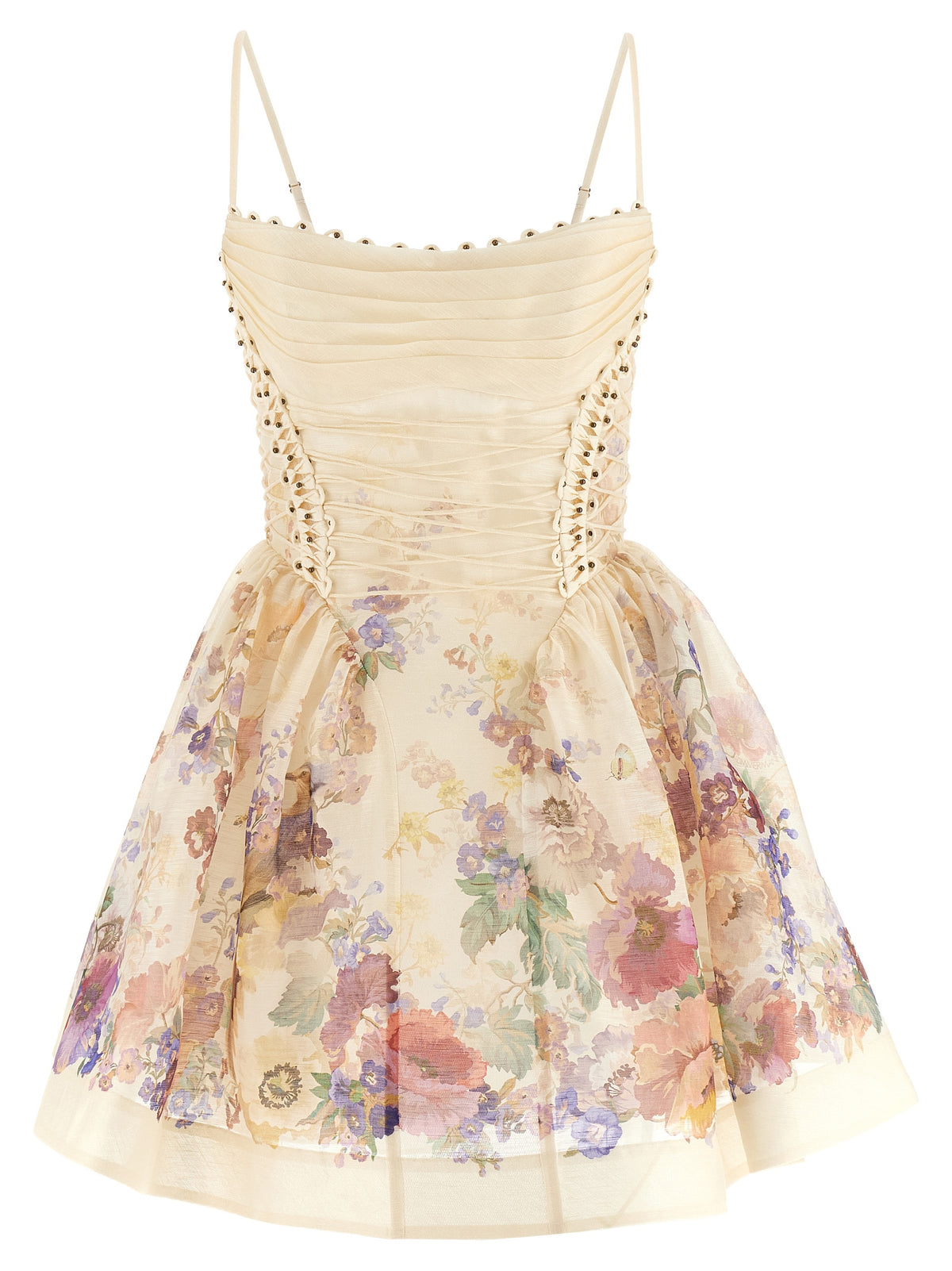 Zimmermann Beige Linen Short Dress