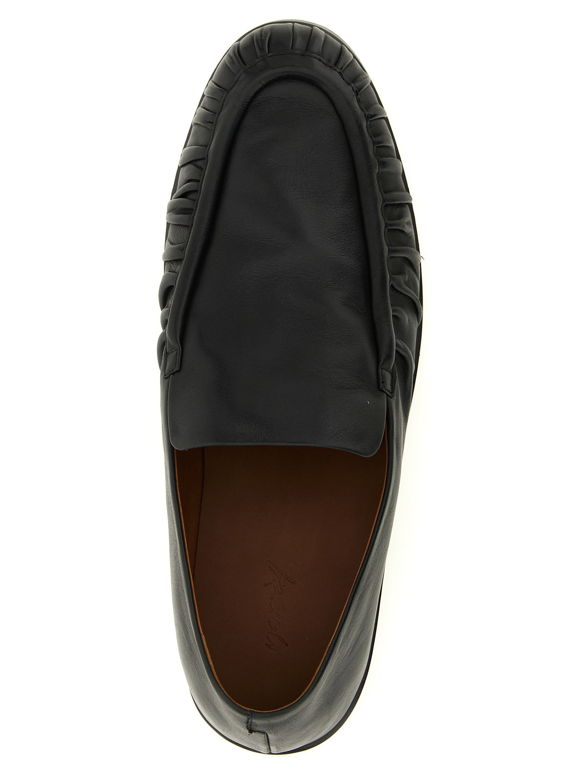 Marsell Black Calfskin Slip-On Loafers