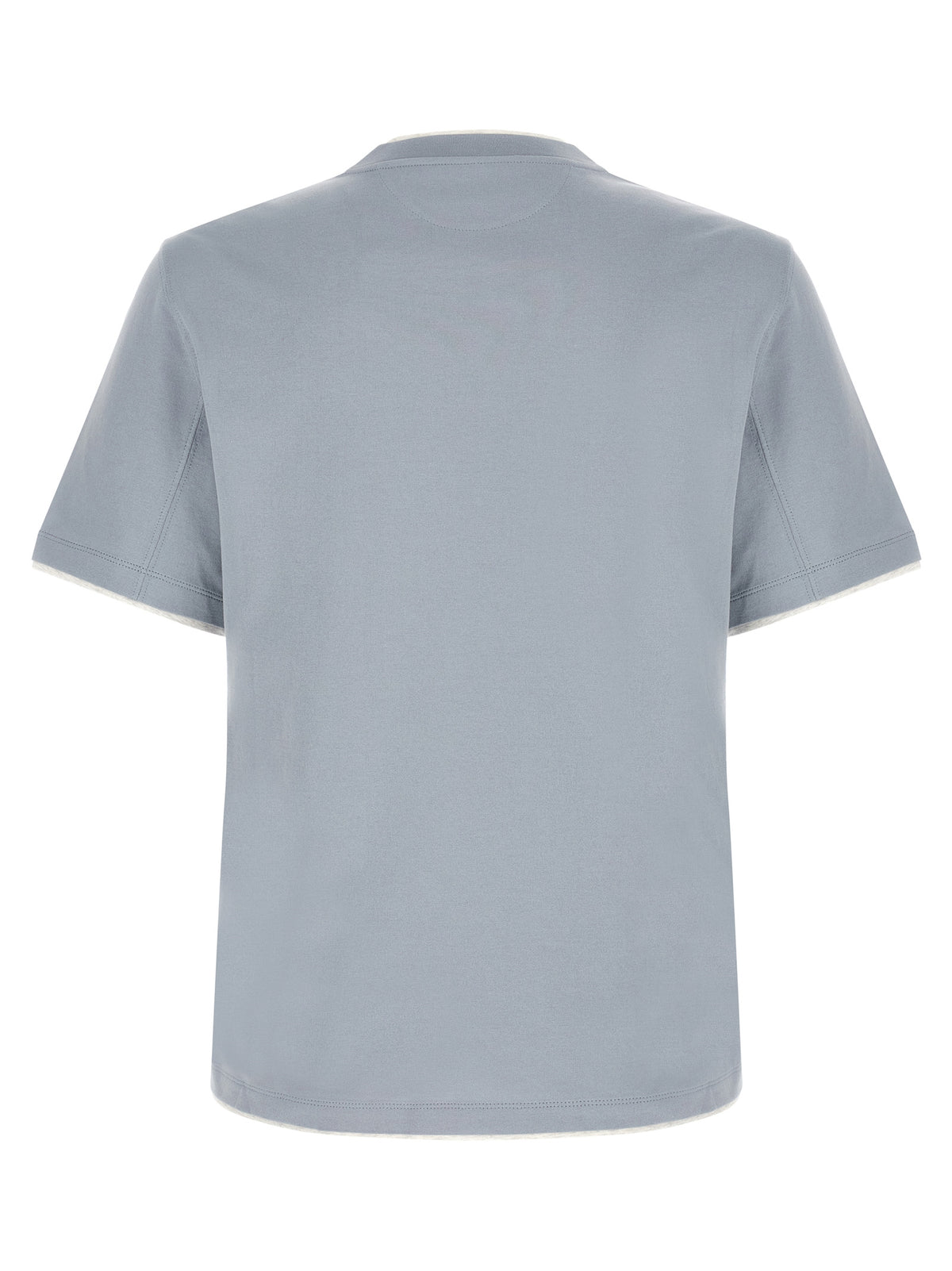 Brunello Cucinelli Blue Cotton T-Shirt