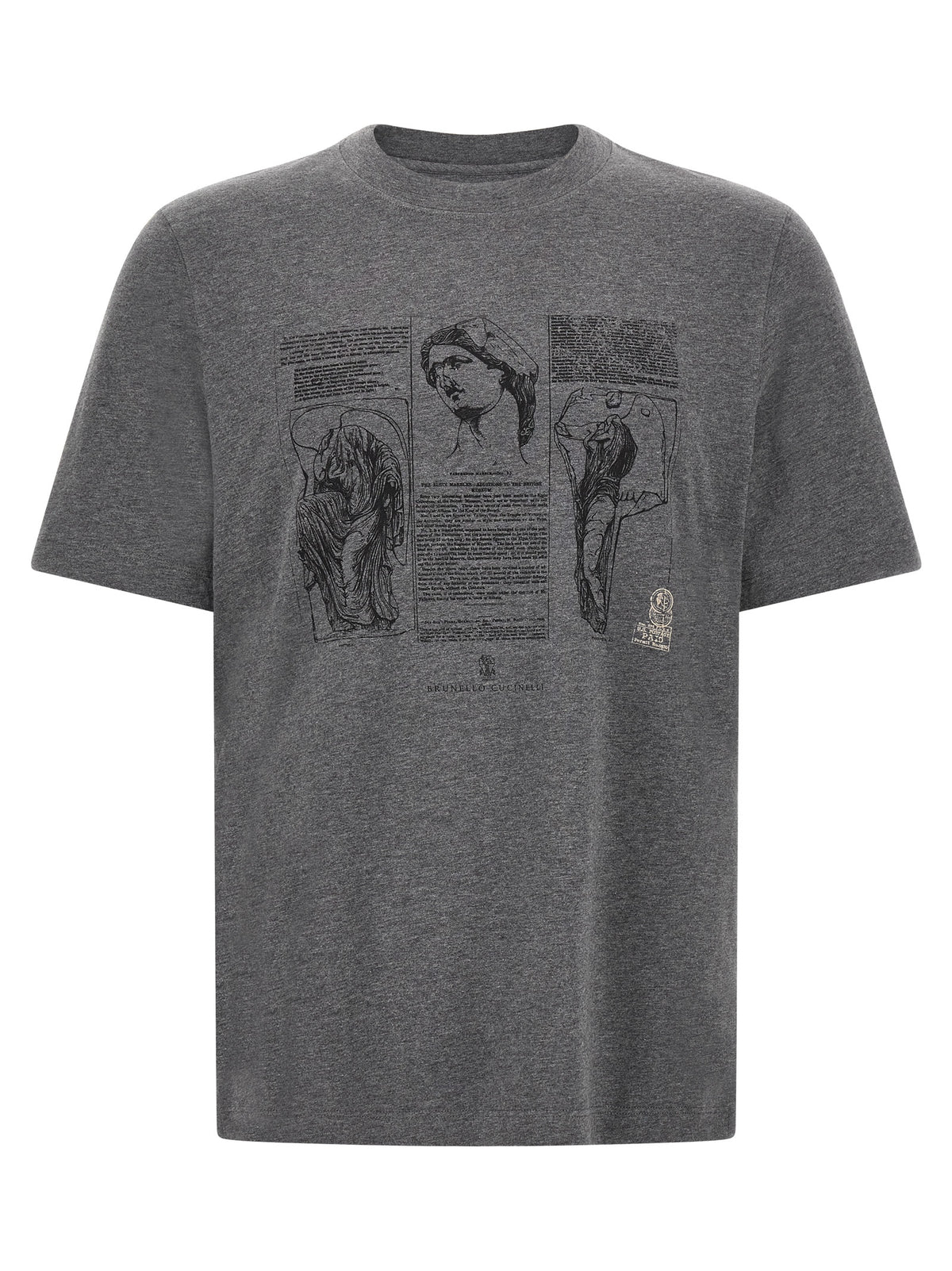 Brunello Cucinelli Gray Cotton T-Shirt