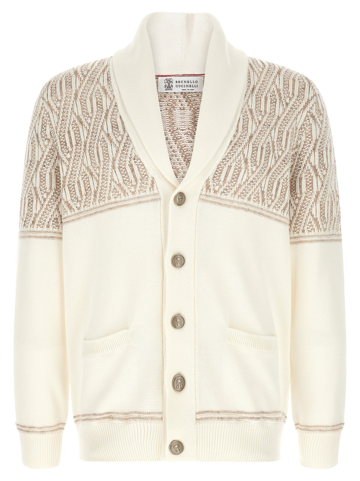 Brunello Cucinelli Beige Cotton Cardigan