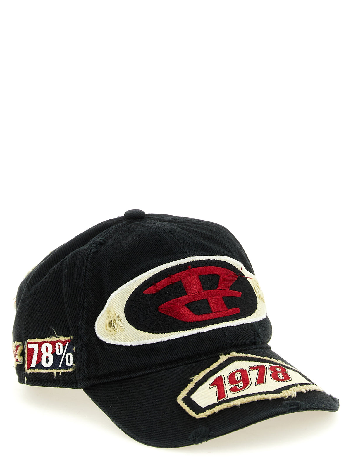 Diesel Black Cotton Cap (Baseball Hat)