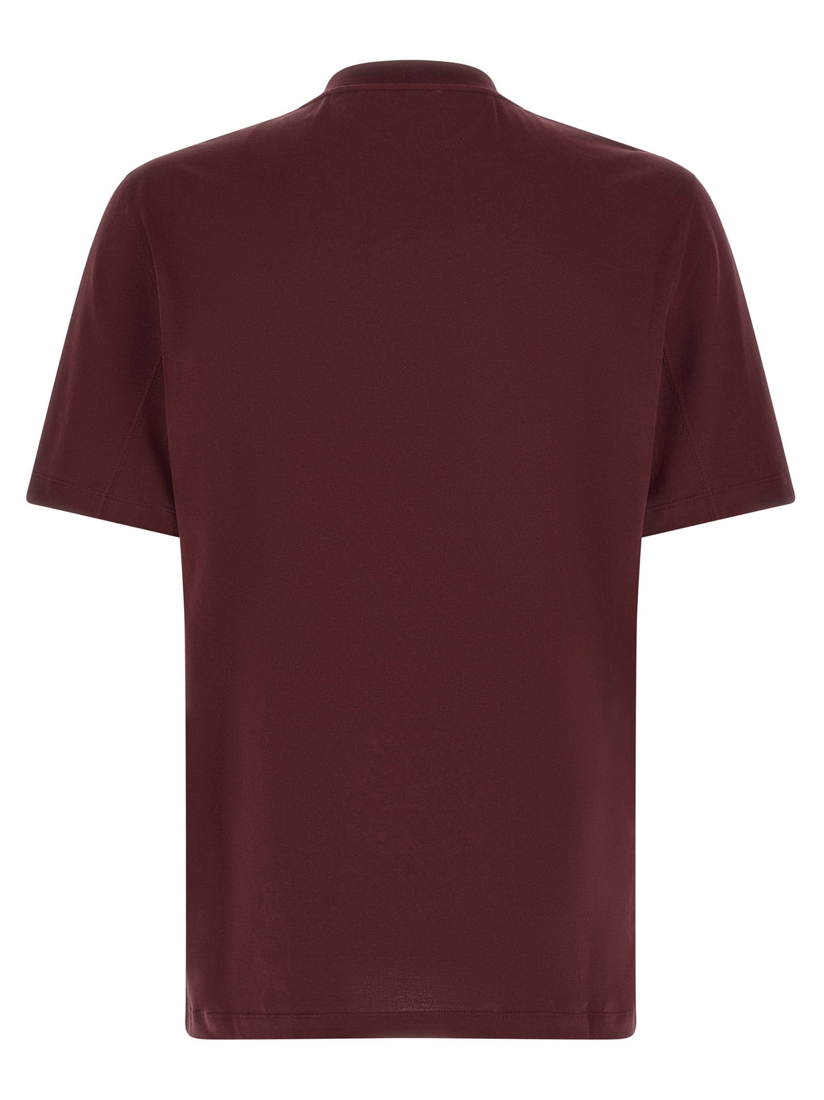 Brunello Cucinelli Bordeaux Cotton T-Shirt