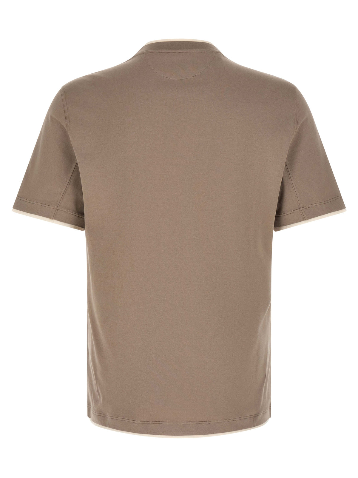 Brunello Cucinelli Gray Cotton T-Shirt