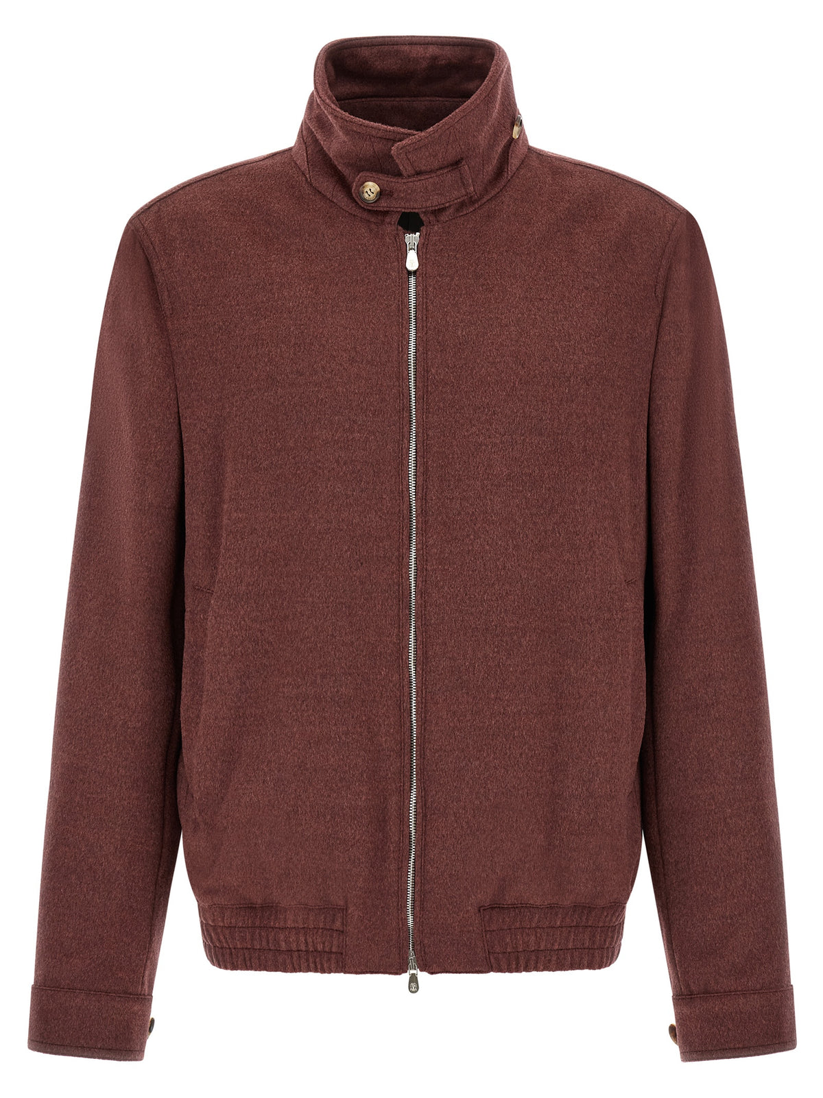 Brunello Cucinelli Bordeaux Virgin Wool Bomber