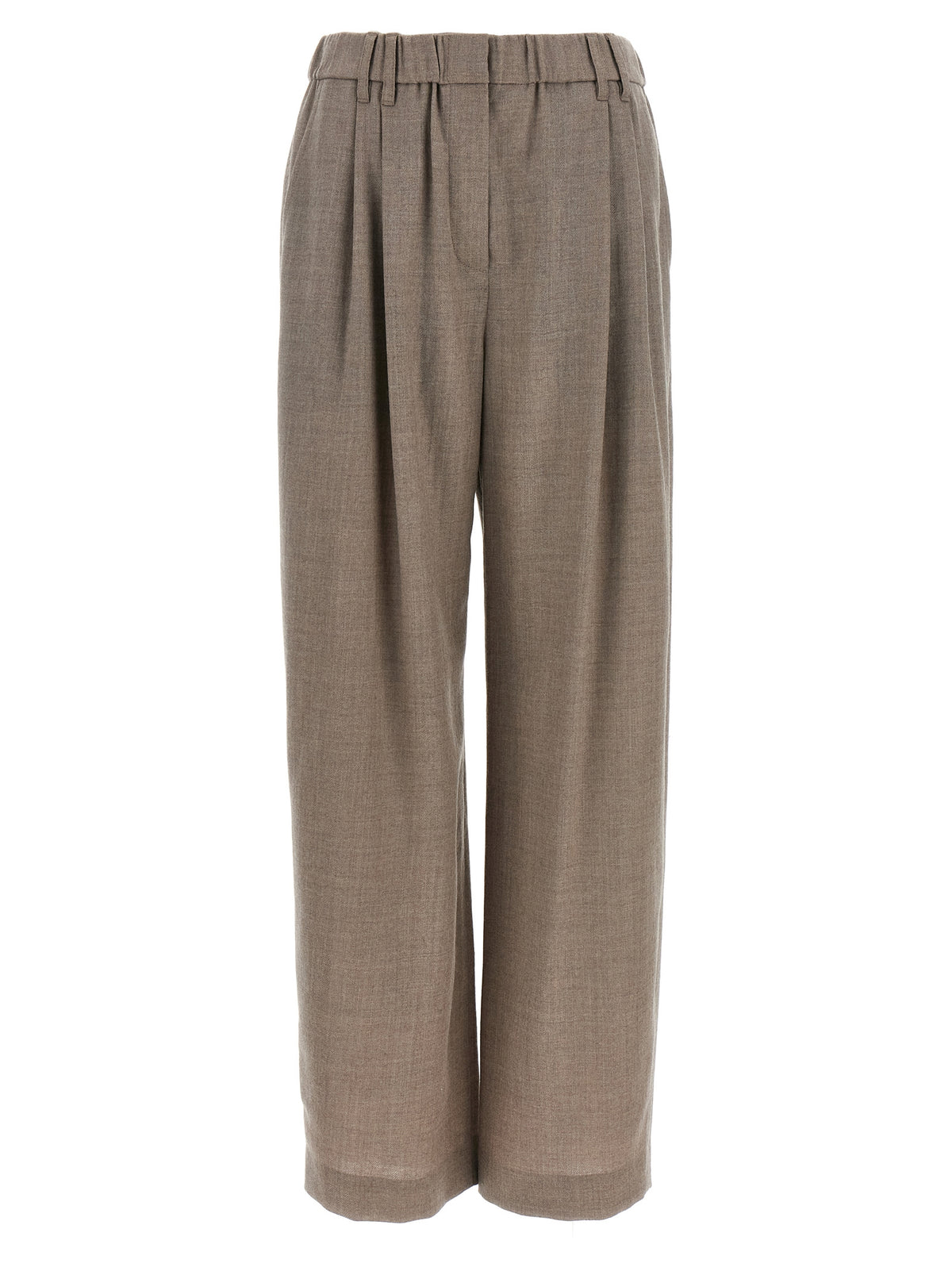 Brunello Cucinelli White Virgin Wool Casual Pants