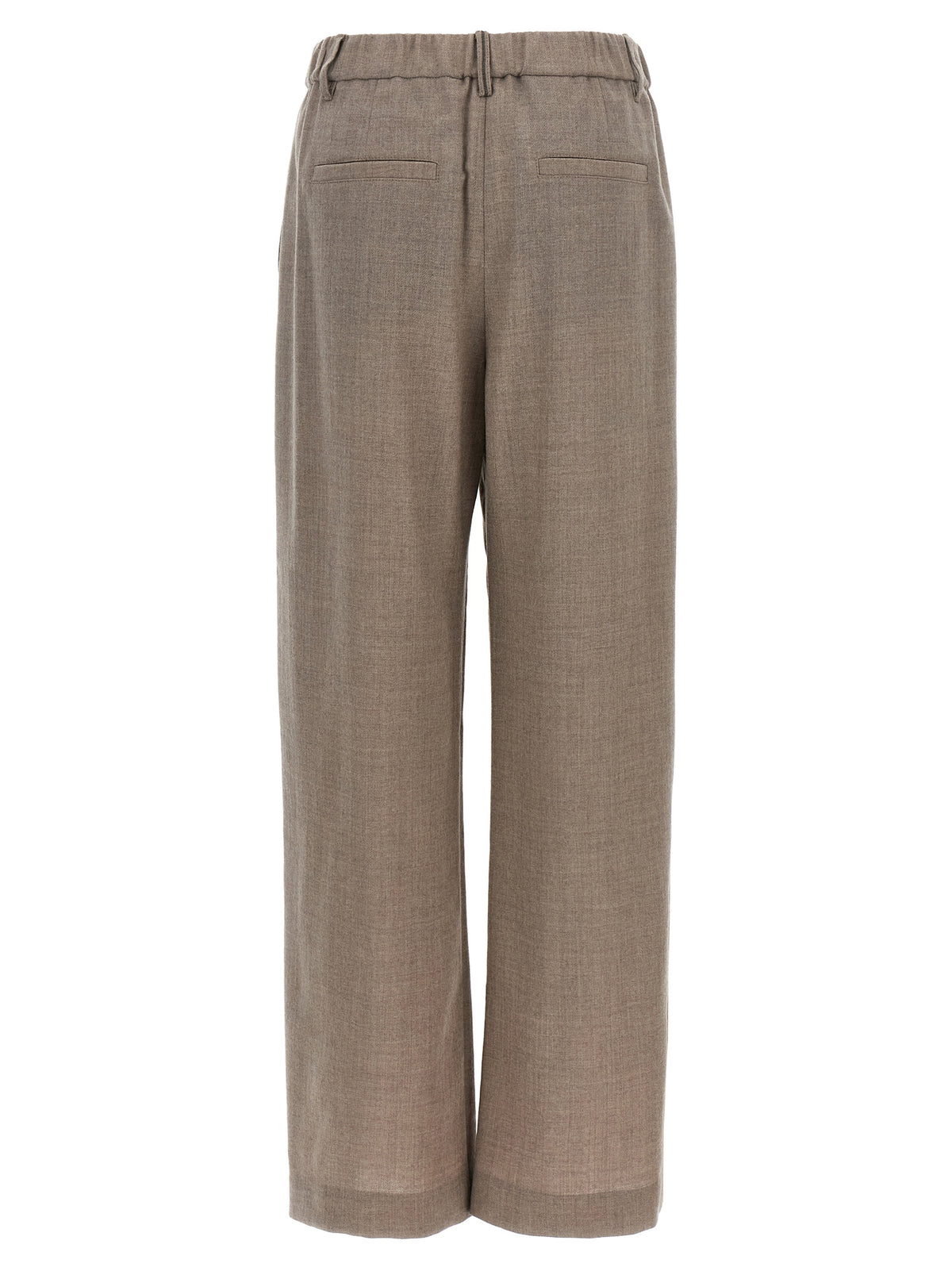 Brunello Cucinelli White Virgin Wool Casual Pants