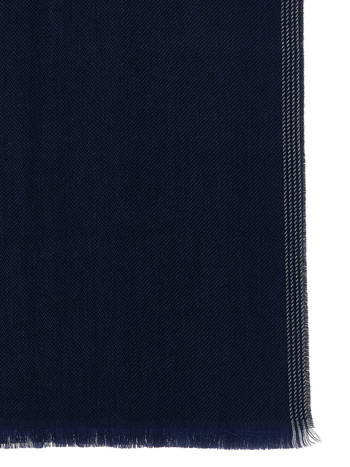Brunello Cucinelli Blue Wool Scarf