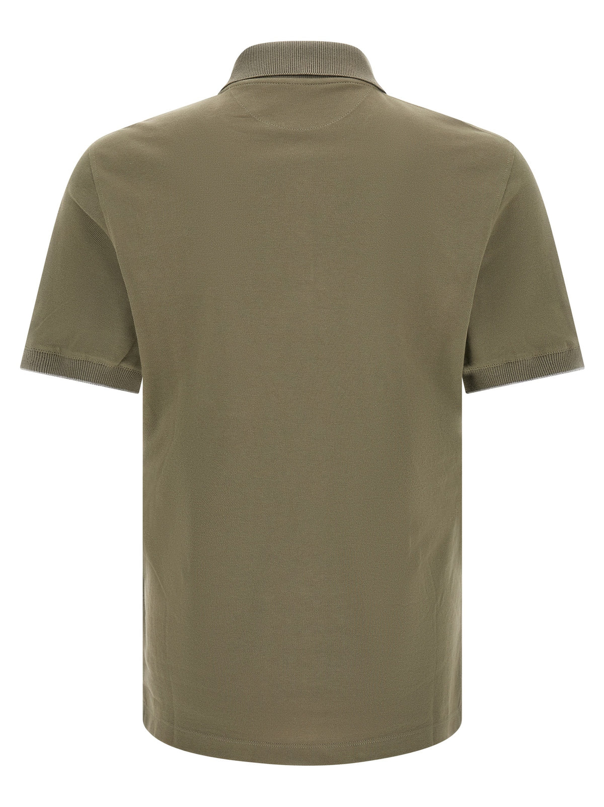 Brunello Cucinelli Bicolor Cotton Polo Shirt