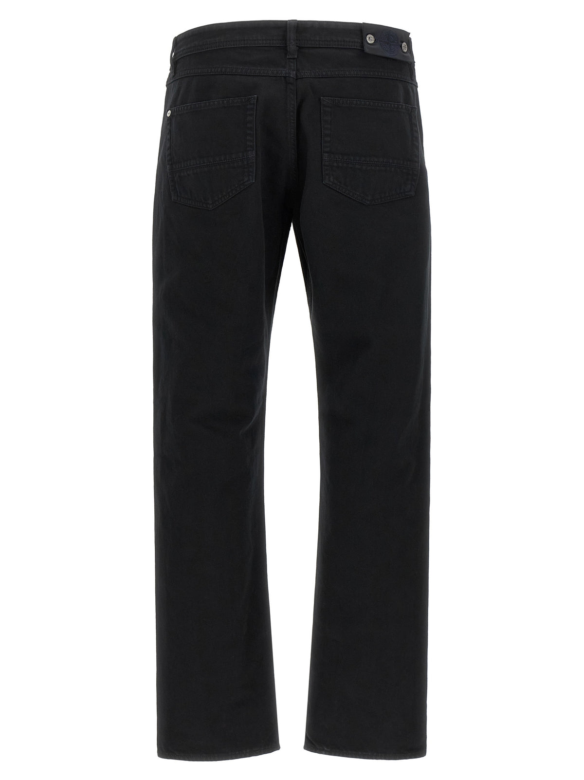 Stone Island Black Cotton Straight-Leg Jeans