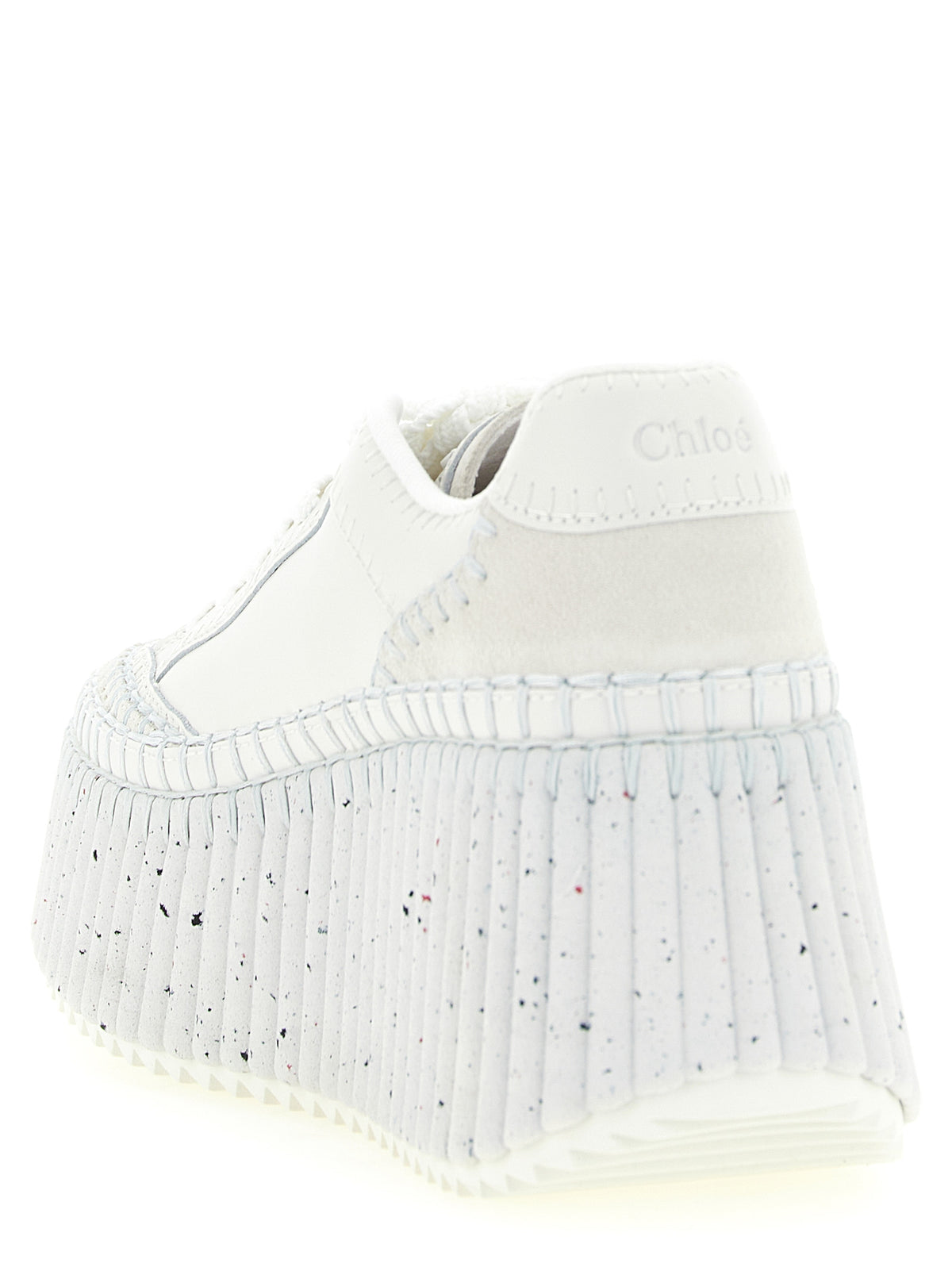 Chloé White Polyester Wedge Sandals
