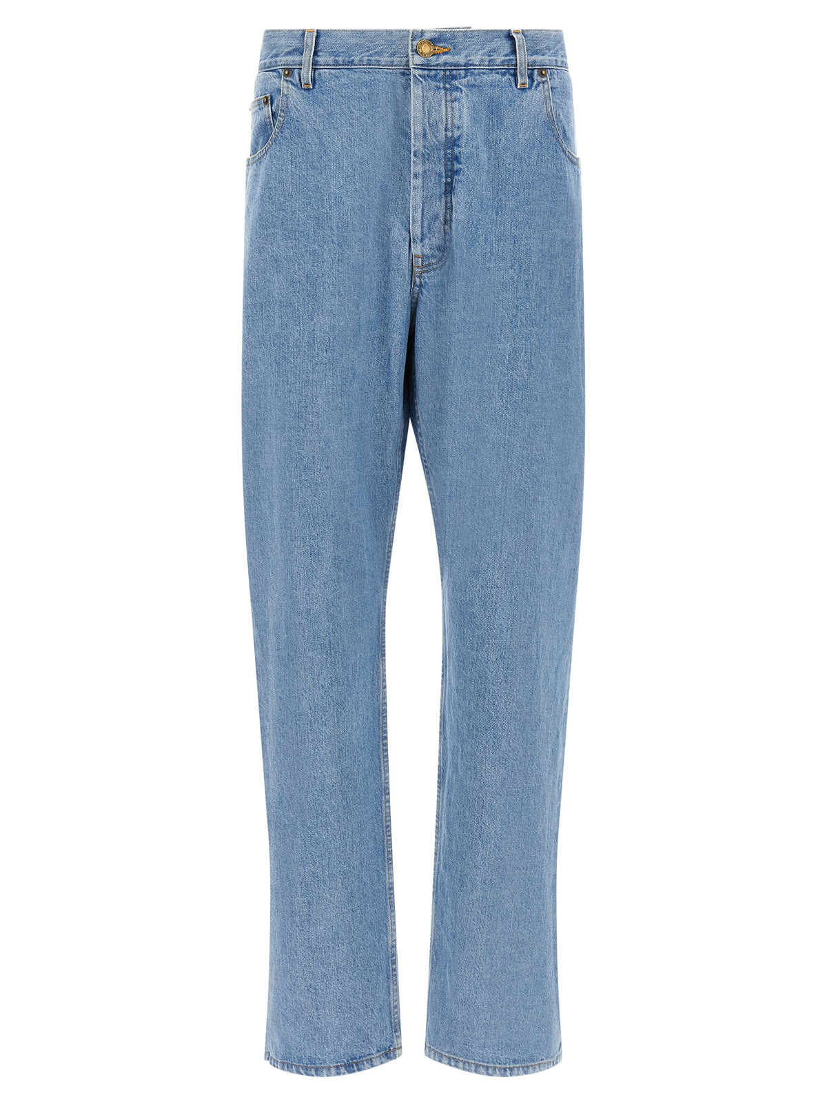 Thom Browne Blue Cotton Straight-Leg Jeans