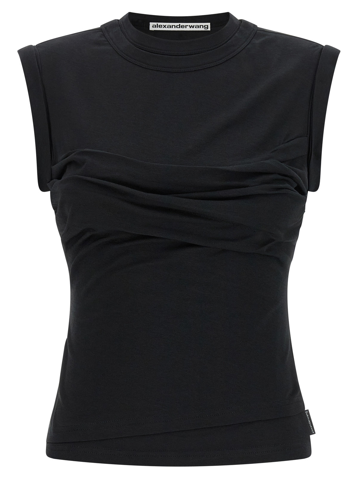 Alexander Wang Black Cotton Sleeveles T-Shirt