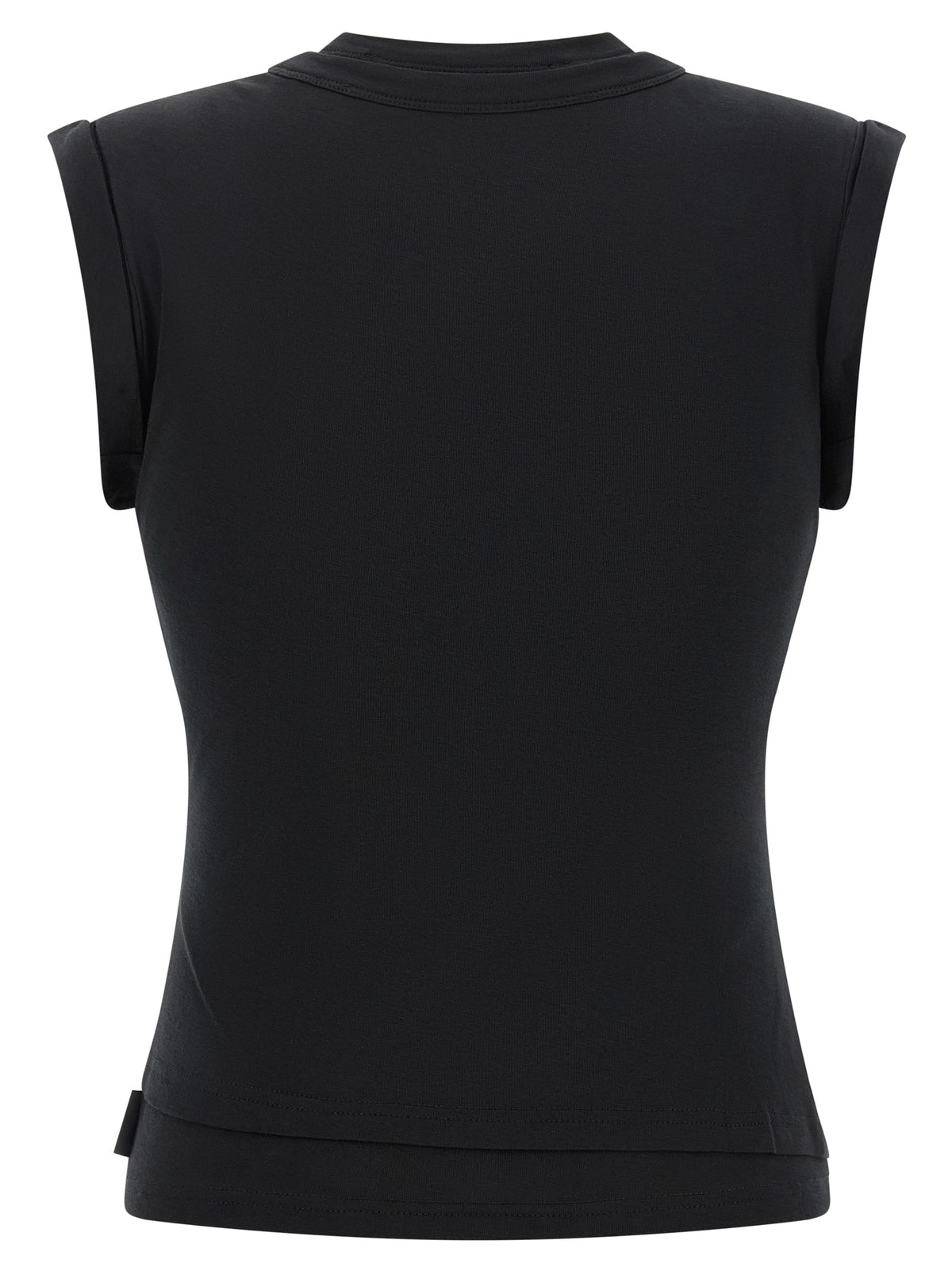 Alexander Wang Black Cotton Sleeveles T-Shirt