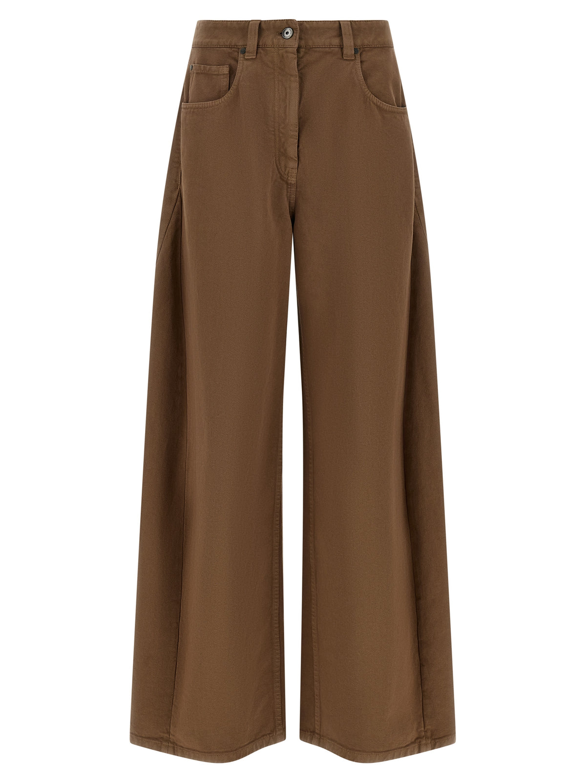 Brunello Cucinelli Brown Cotton Casual Pants