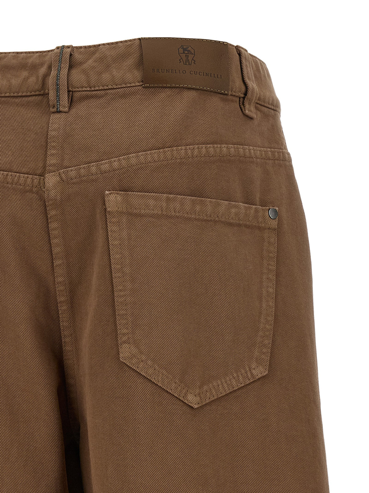 Brunello Cucinelli Brown Cotton Casual Pants