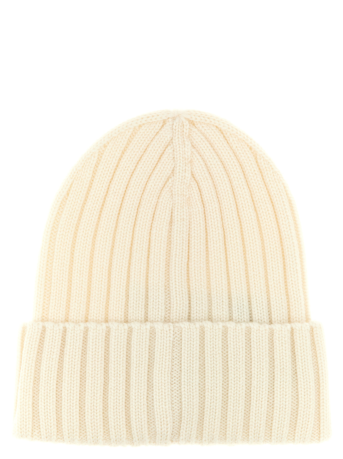 Moncler White Virgin Wool Beanie