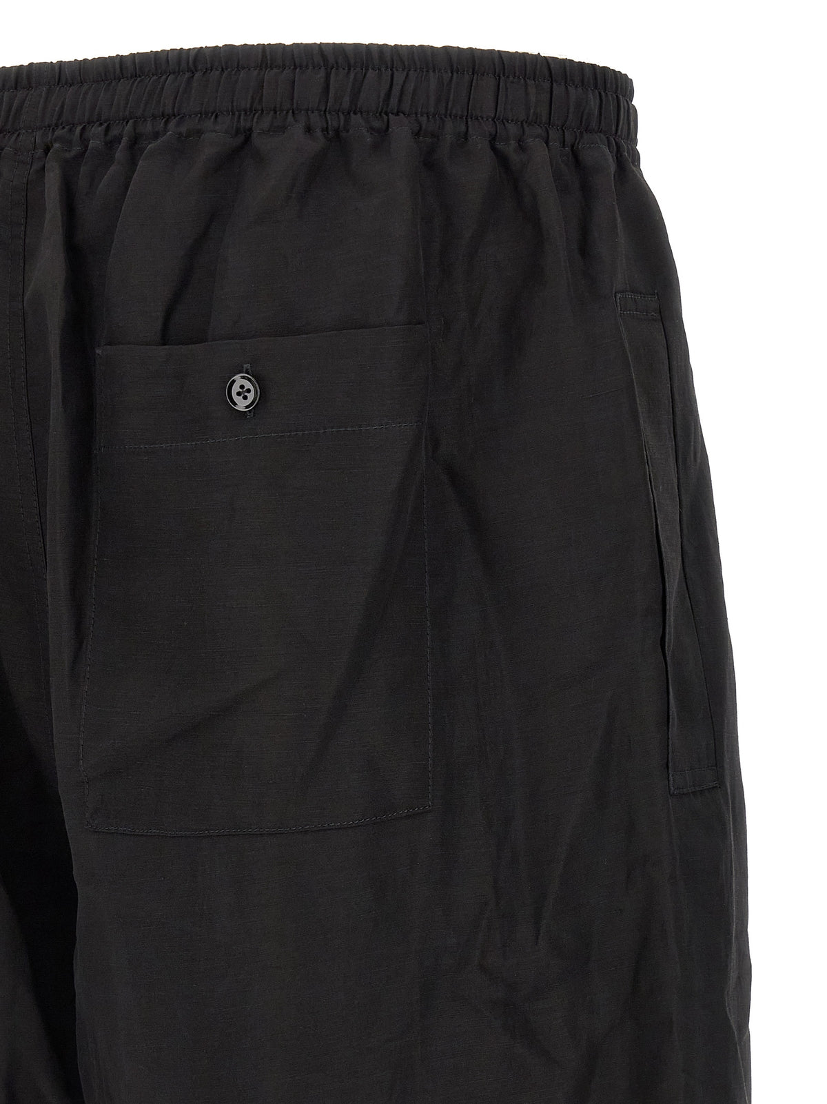Lemaire Black Linen Casual Pants
