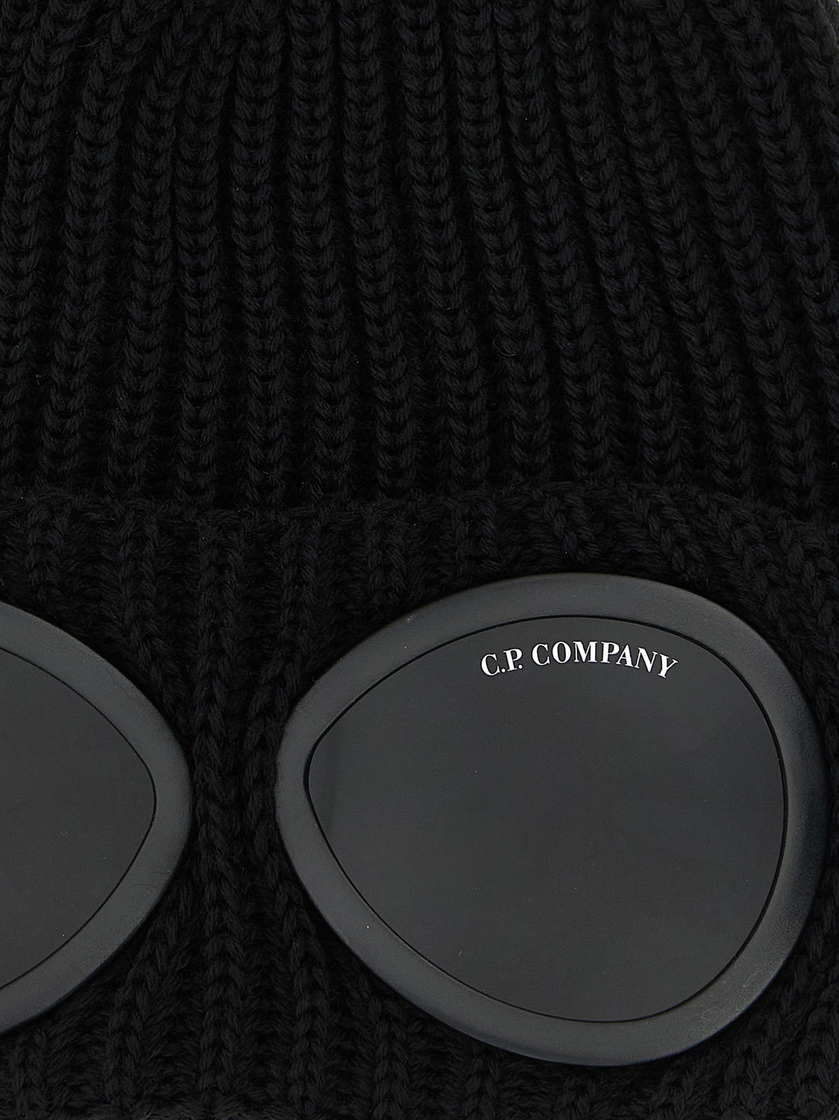 C.P. Company Black Wool Beanie