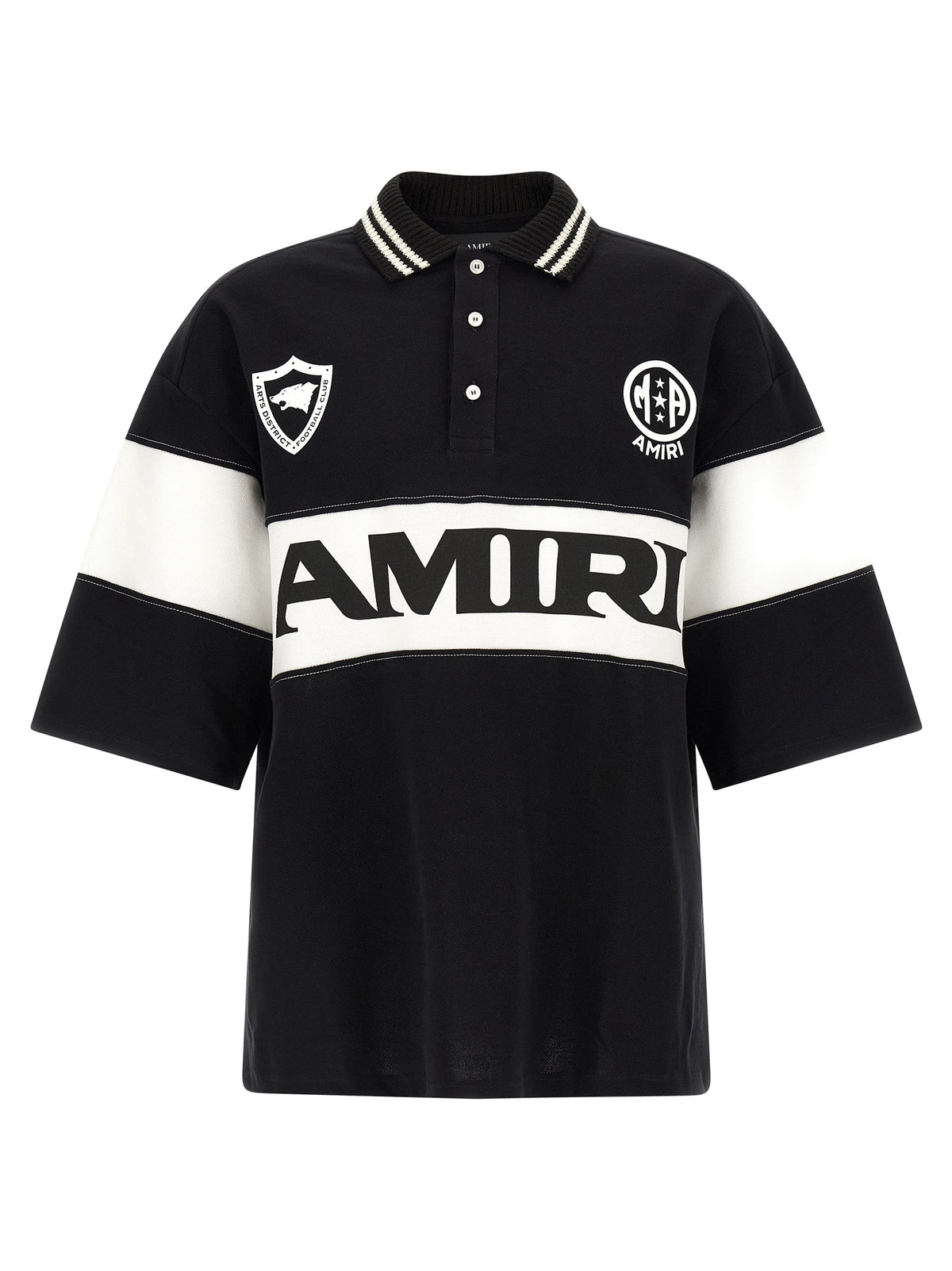 Amiri Bicolor Cotton Polo Shirt