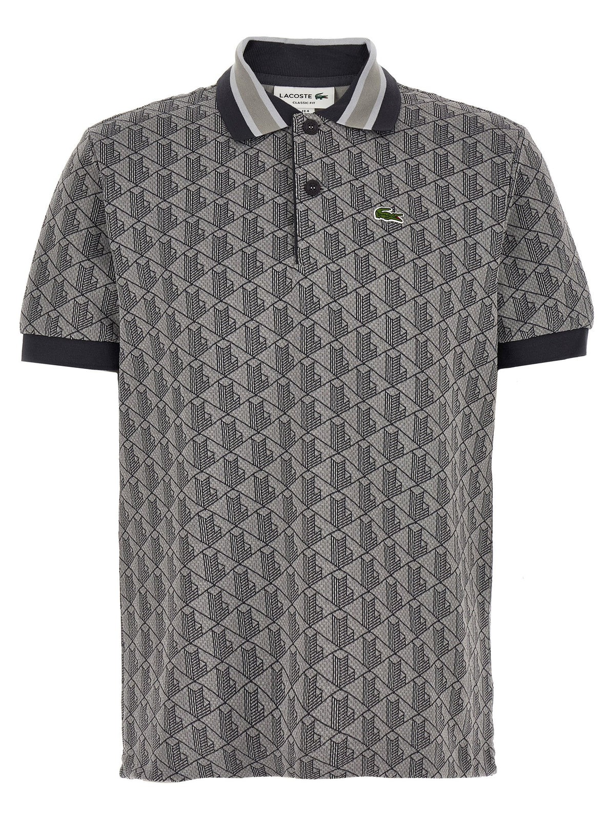 Lacoste Gray Polyester Polo Shirt