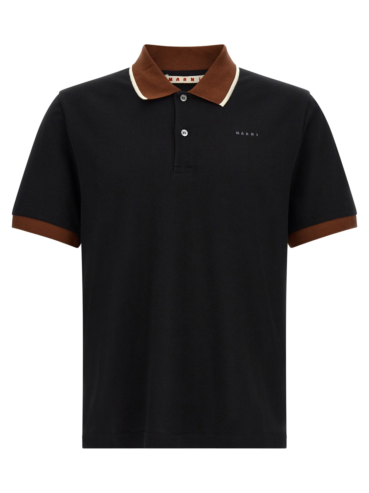 Marni Black Cotton Polo Shirt