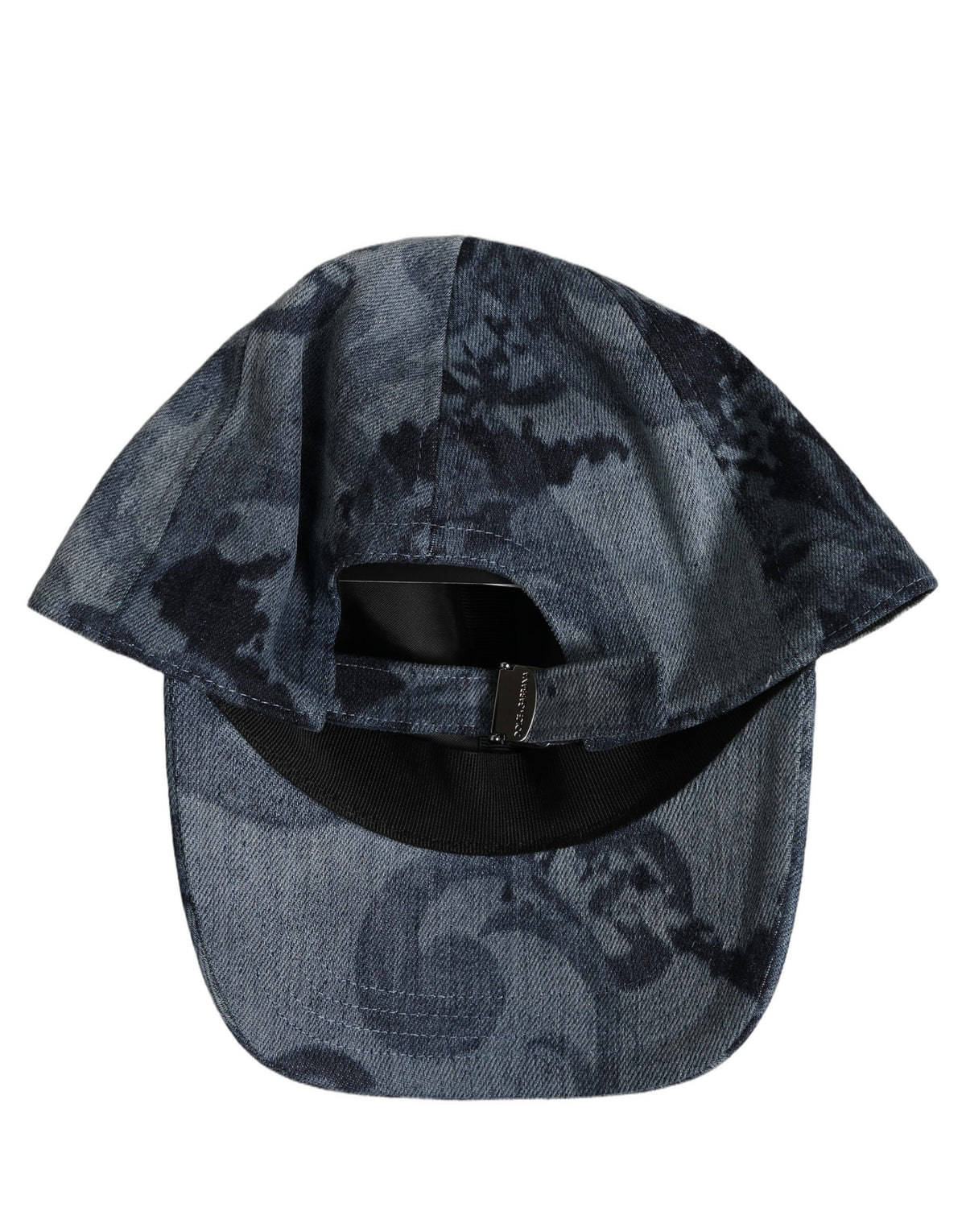 Dolce & Gabbana Men Blue All Over Logo Cotton Baseball Cap Hat
