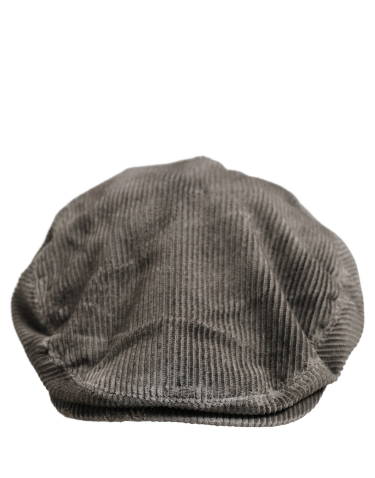 Dolce & Gabbana Men Grey Cotton Corduroy Cloth Newsboy Cap Hat