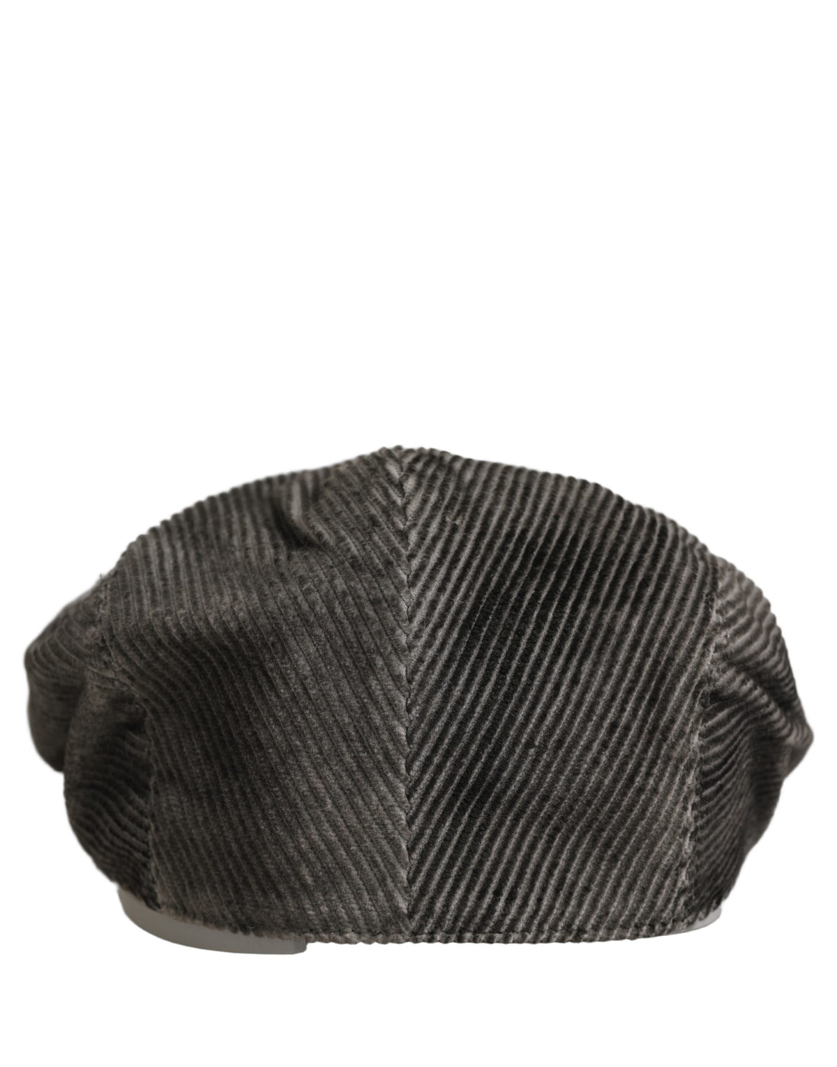 Dolce & Gabbana Men Grey Cotton Corduroy Cloth Newsboy Cap Hat