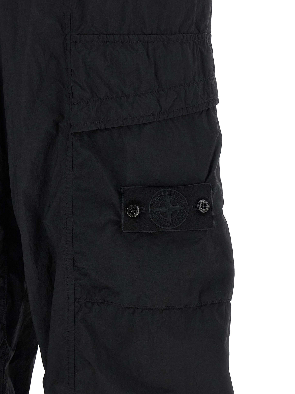 Stone Island Black Polyamide Cargo Pants