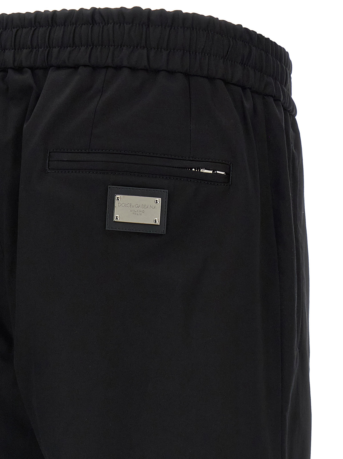 Dolce & Gabbana Black Cotton Casual Pants