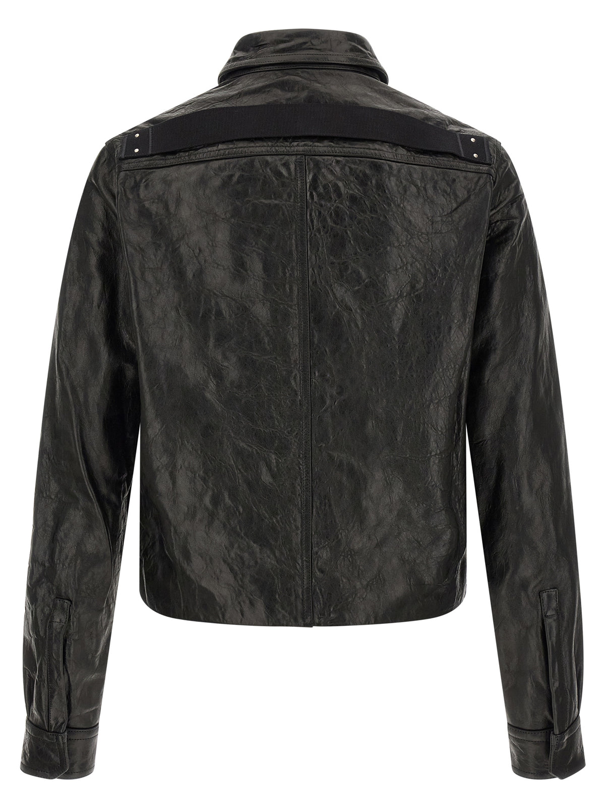 Rick Owens Black Lamb Leather Leather Jacket