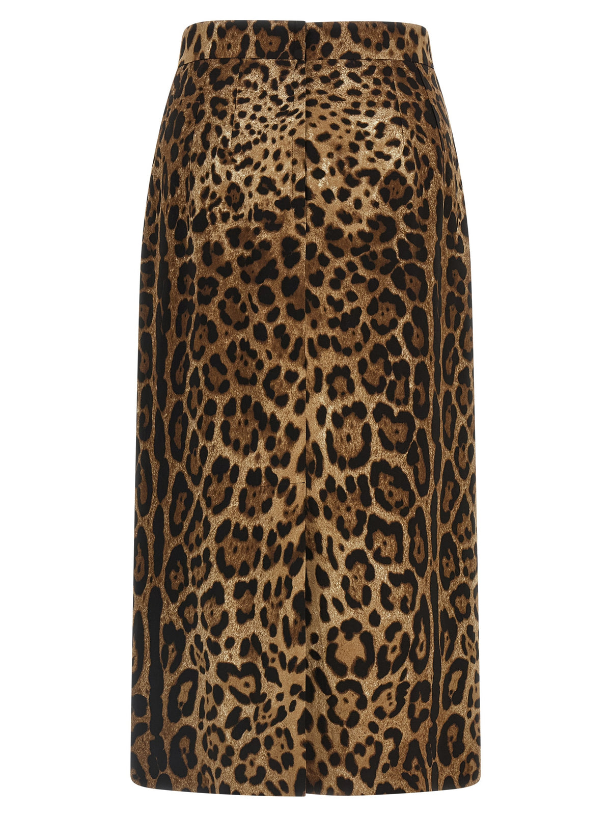 Dolce & Gabbana Brown Viscose Midi Skirt