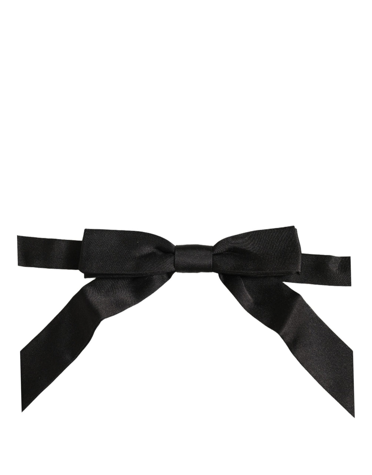 Dolce & Gabbana Men Black 100% SIlk Adjustable Neck Papillon Bow Tie