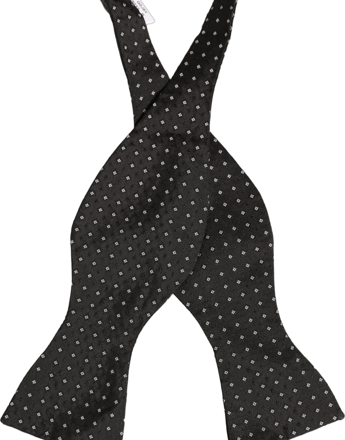 Dolce & Gabbana Black White Polka Dot Adjustable Neck Papillon Bow Tie