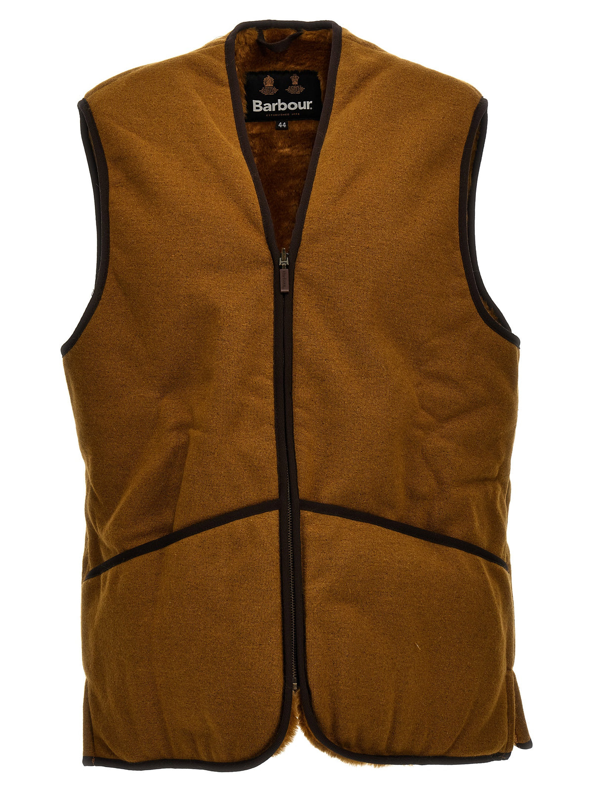 Barbour Brown Polyester Sleeveless Jacket