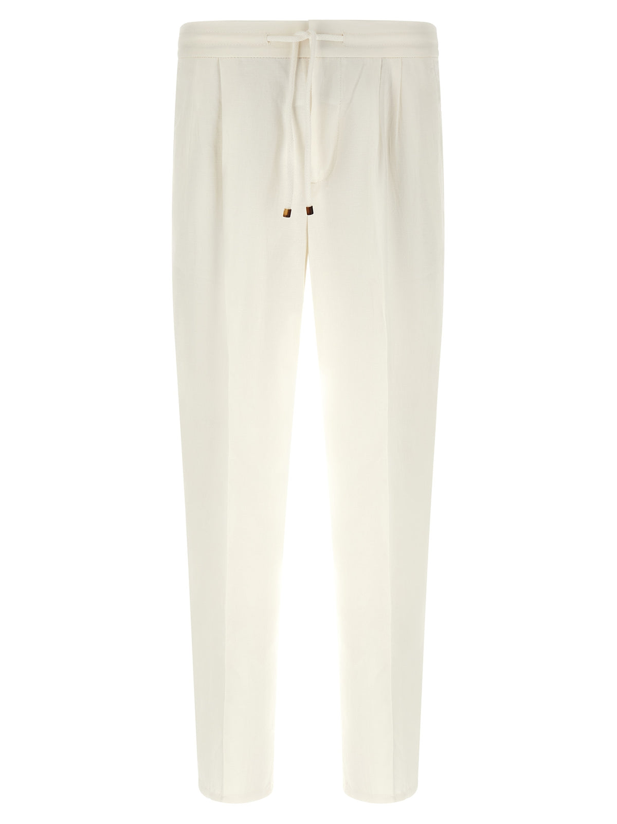 Brunello Cucinelli White Linen Casual Pants