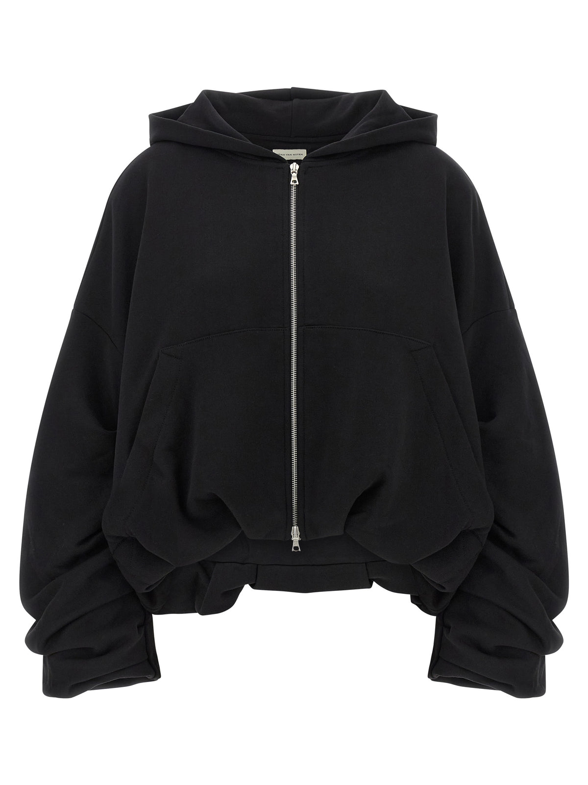 Dries Van Noten Black Cotton Hoodie