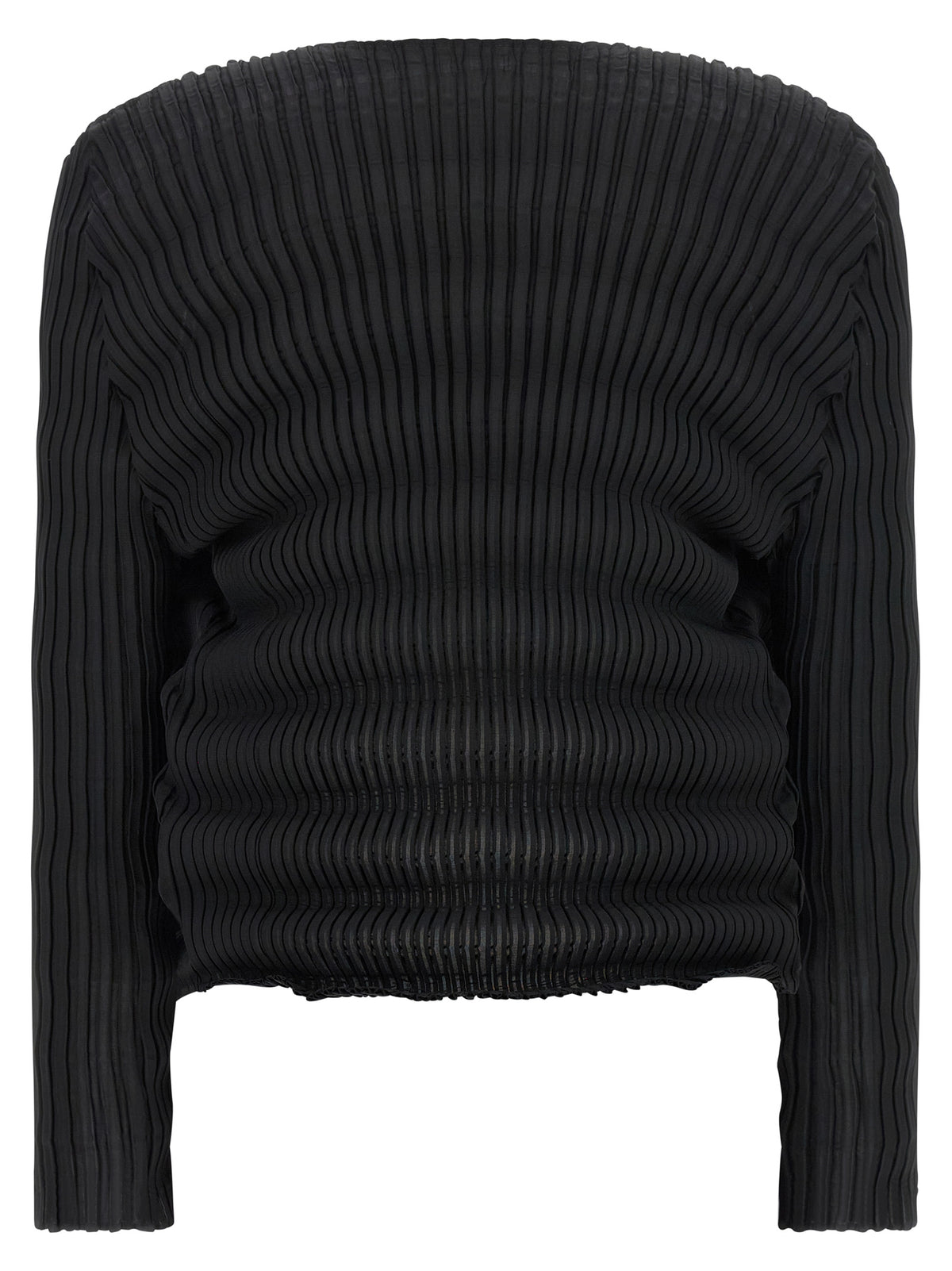 Issey Miyake Black Polyester Cardigan