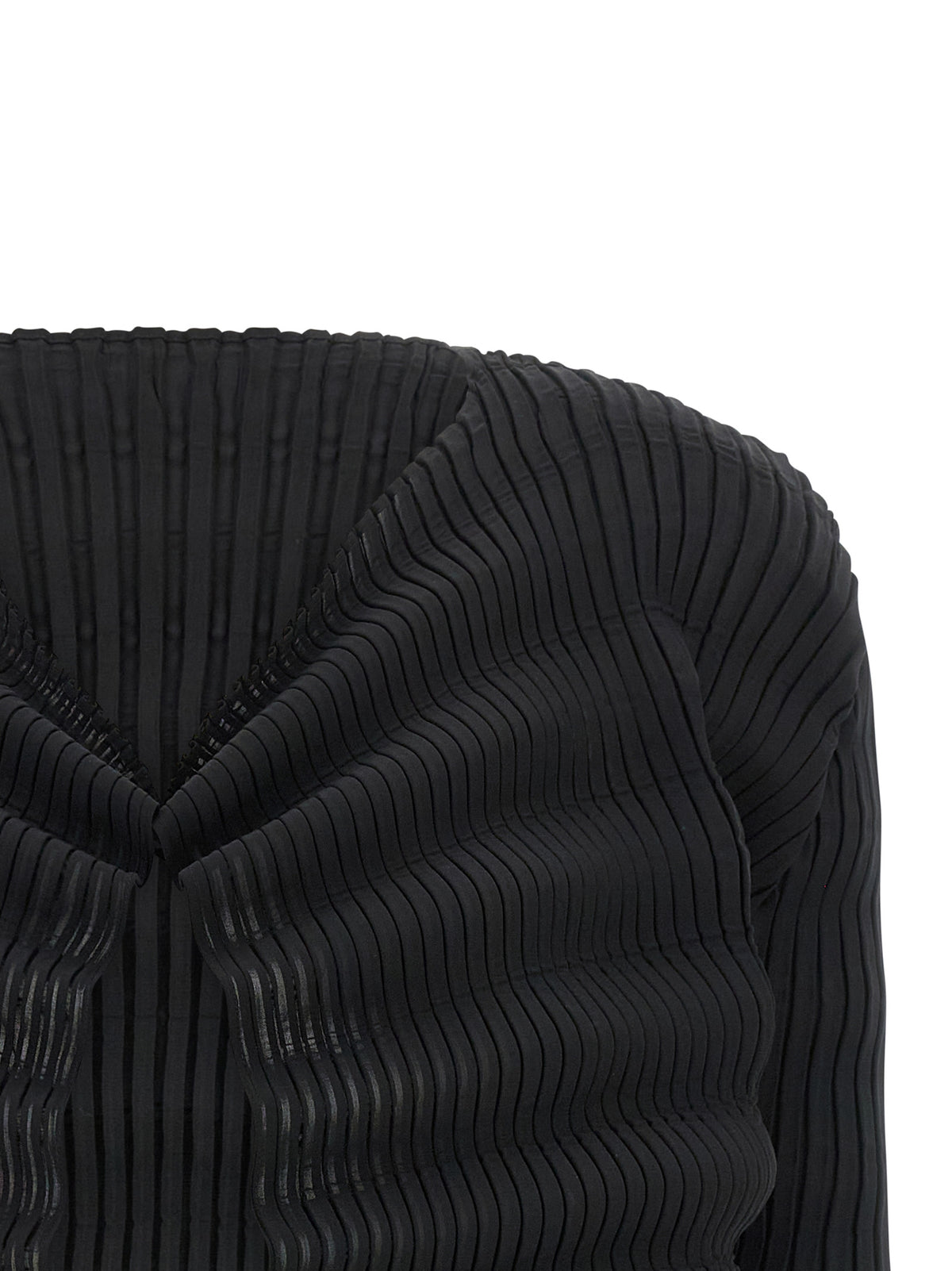 Issey Miyake Black Polyester Cardigan