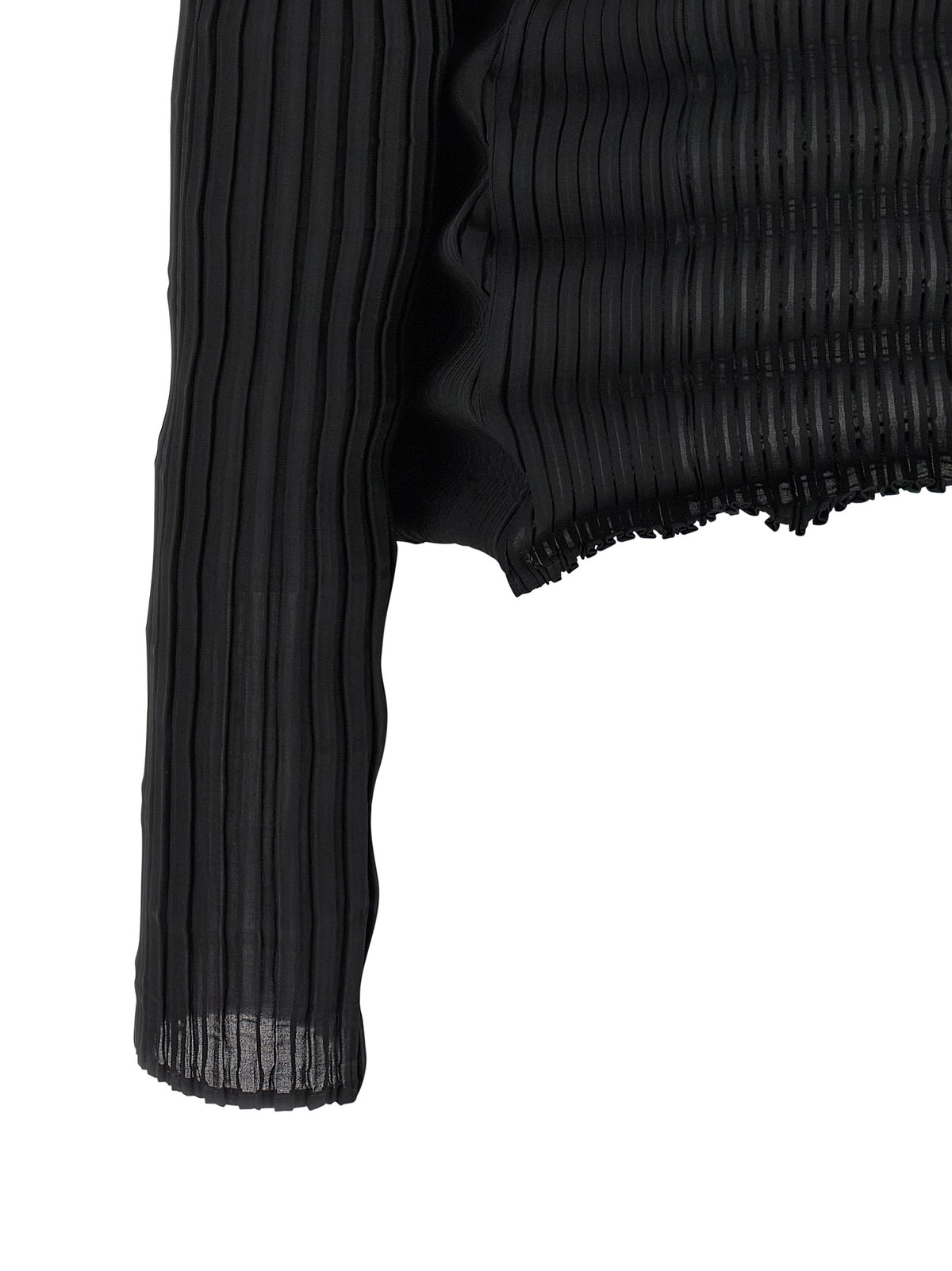 Issey Miyake Black Polyester Cardigan