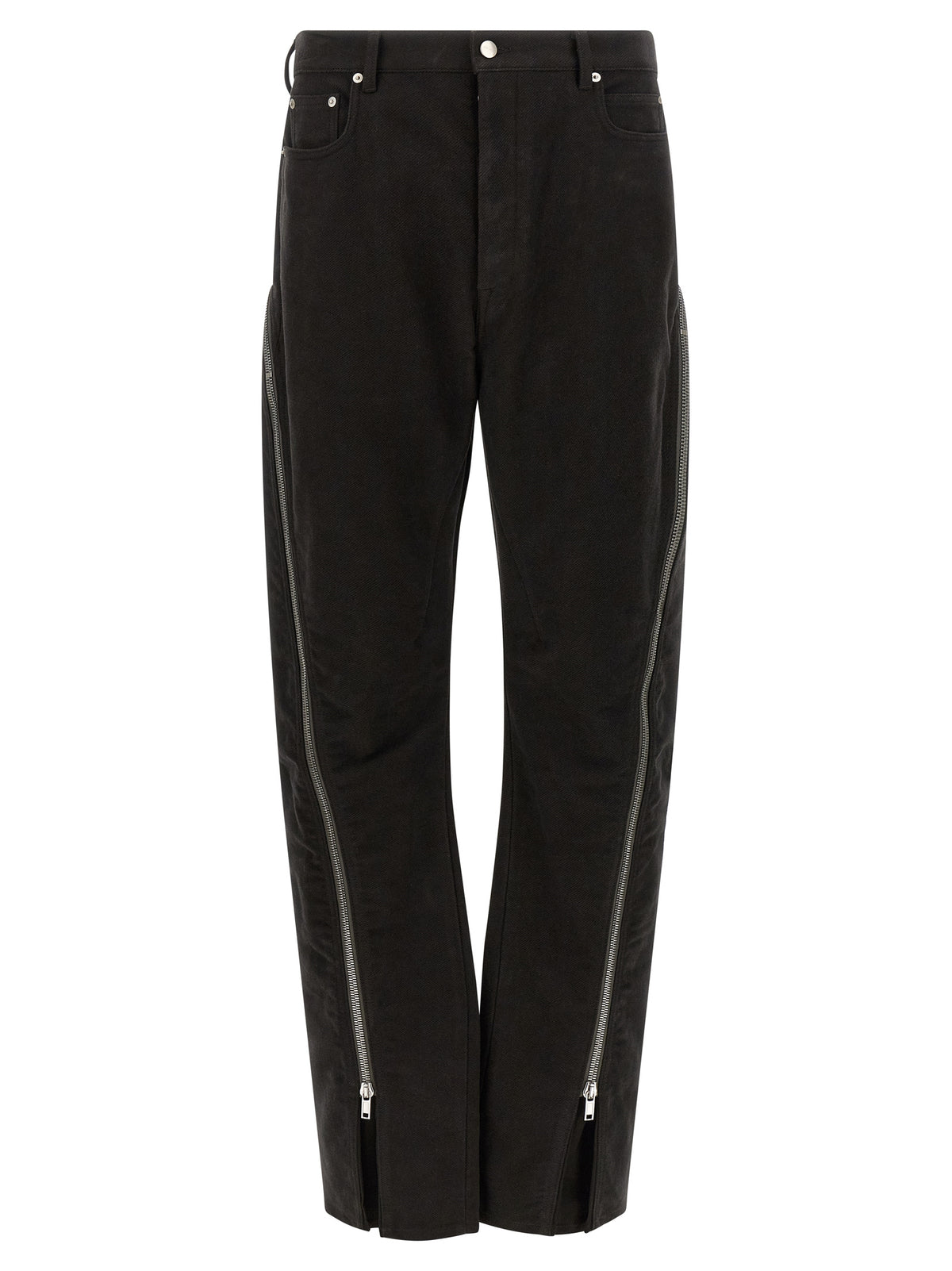 Rick Owens Black Cotton Flared Pants
