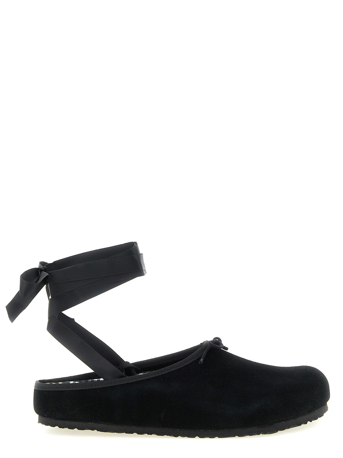 Birkenstock Black Suede Leather Ballet Flats