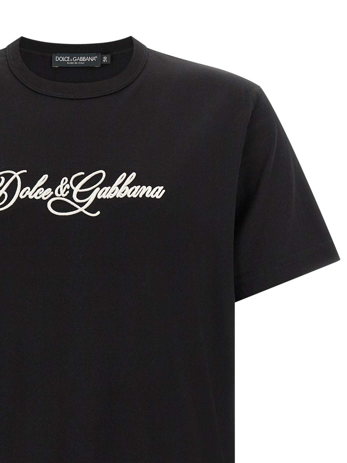 Dolce & Gabbana Black Cotton T-Shirt