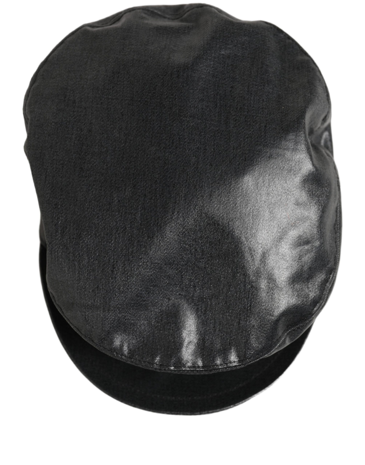 Dolce & Gabbana Black Cotton Gold DG Chain Baker Boy Capello Hat
